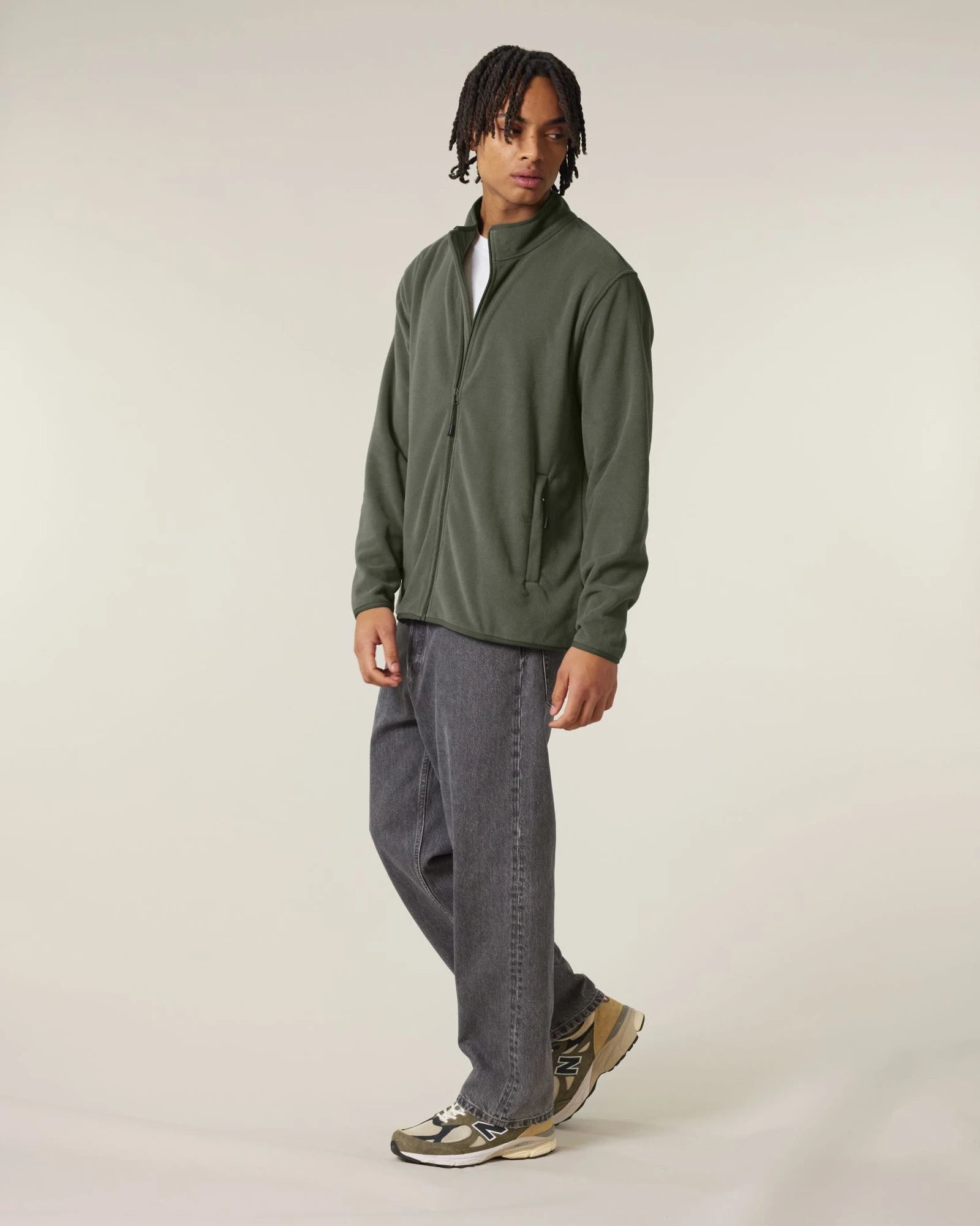 Giacca in pile riciclato Stanley/Stella Guider da personalizzare - Kaki