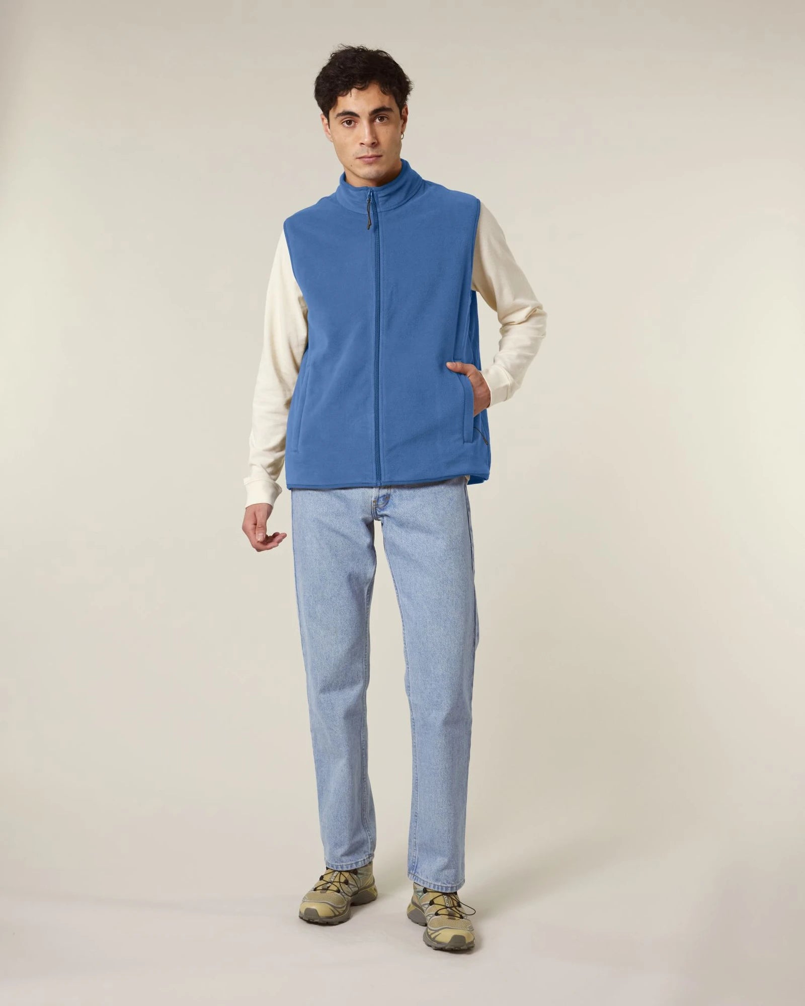 Gilet in pile Stanley/Stella Quester da personalizzare - Blu Mindful