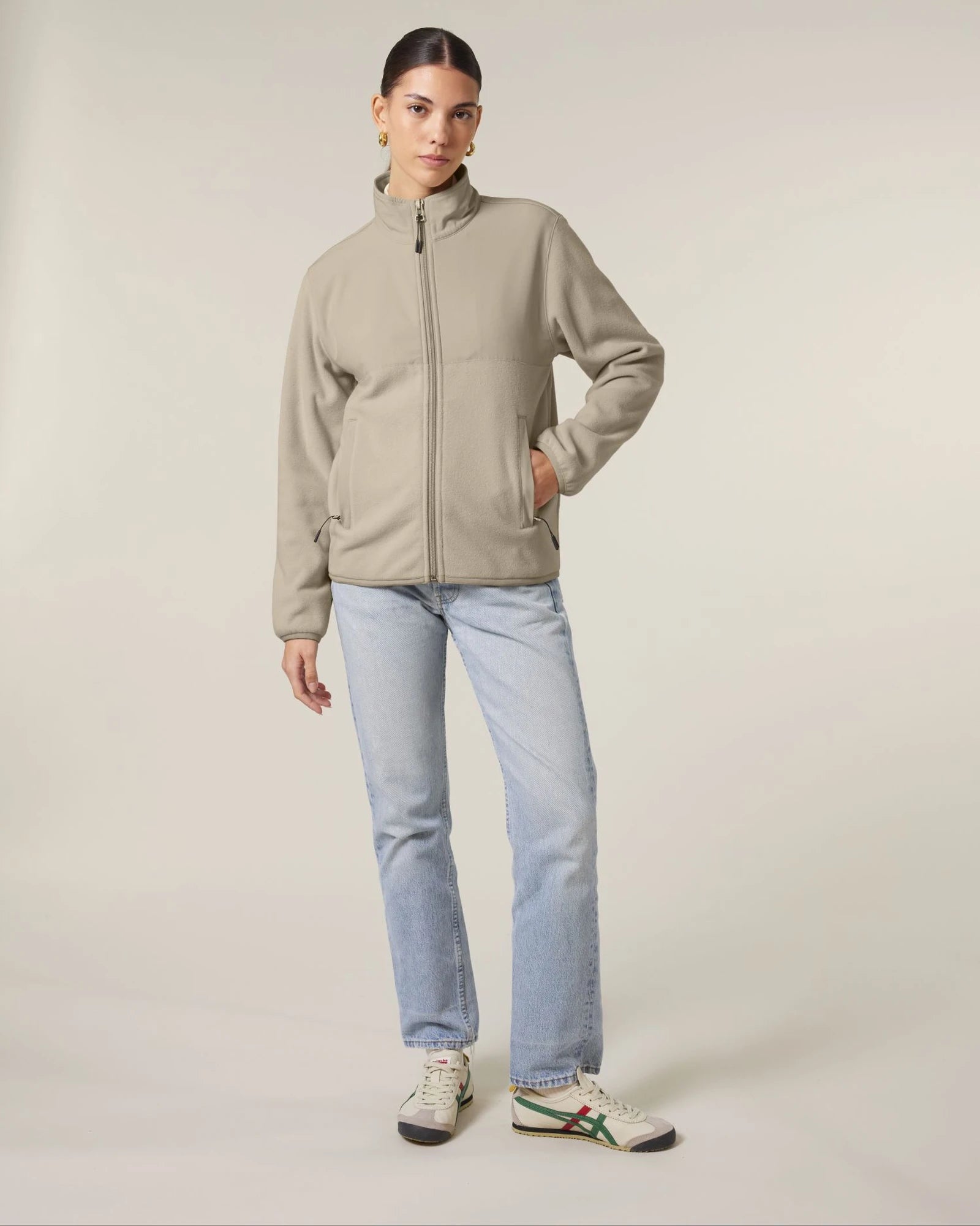 Giacca in pile riciclato Stanley/Stella Trekker da personalizzare - Desert Dust