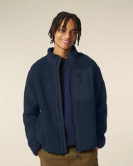 Giacca sherpa riciclata Stanley/Stella Brooker da personalizzare - Blu Navy