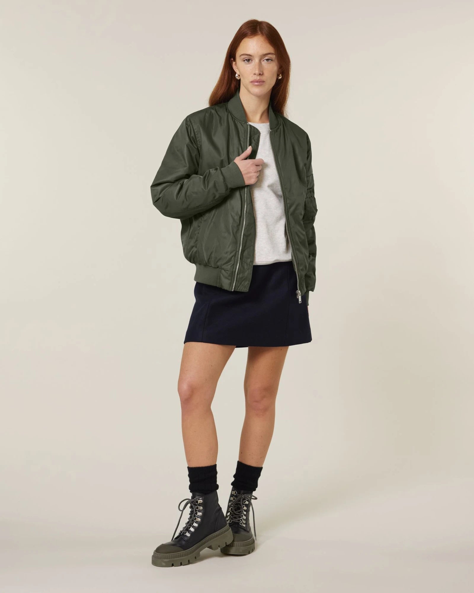 Giacca in pile riciclato Stanley/Stella Guider da personalizzare - Kaki