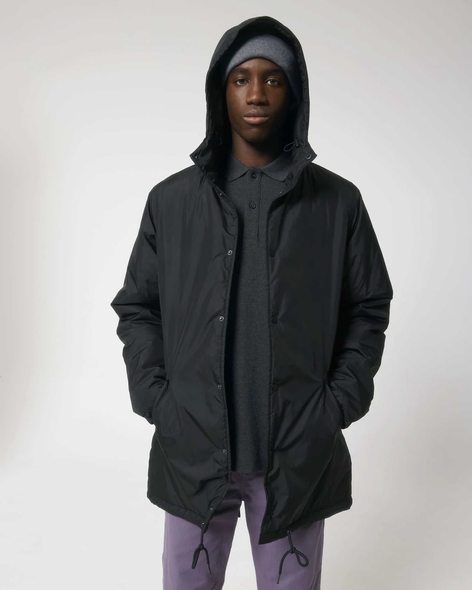 Parka matelassata riciclata Stanley/Stella da personalizzare - Nero
