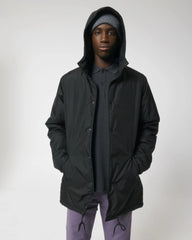 Parka matelassata riciclata Stanley/Stella da personalizzare - Nero
