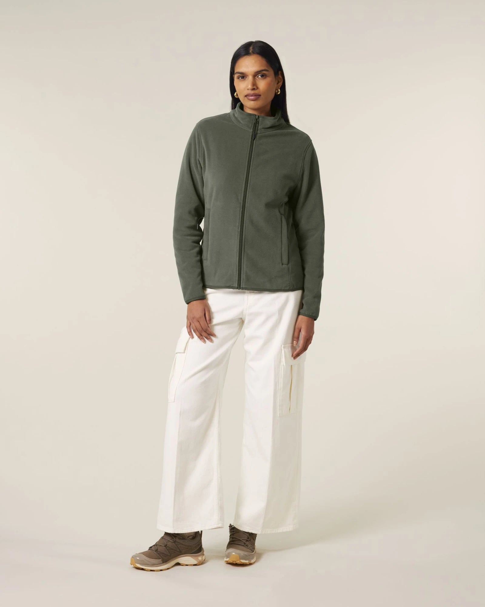 Giacca in pile riciclato Stanley/Stella Guider da personalizzare - Kaki
