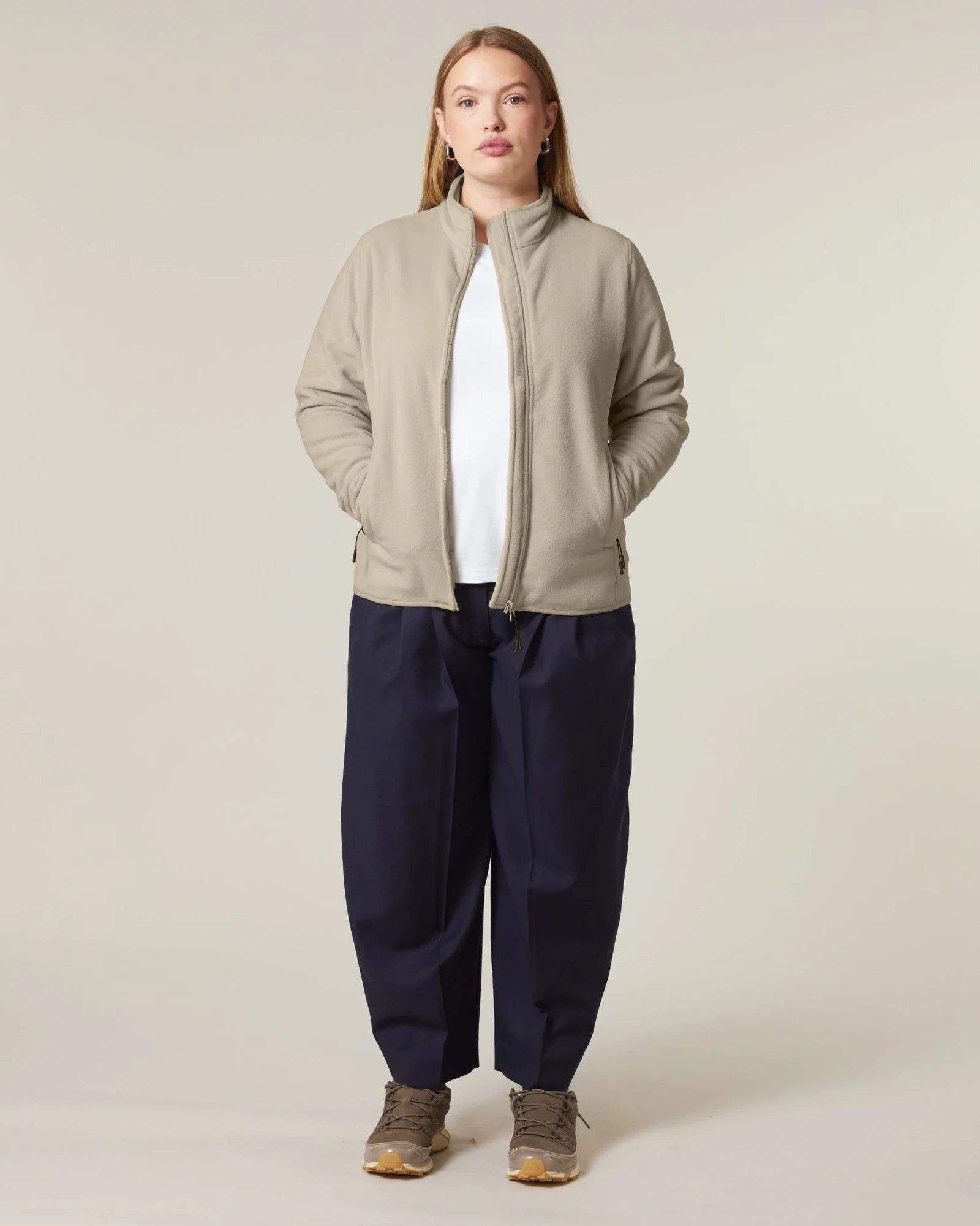 Giacca in pile riciclato Stanley/Stella Guider da personalizzare - Desert Dust