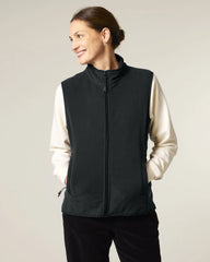 Gilet in pile riciclato Stanley/Stella Quester da personalizzare - Nero