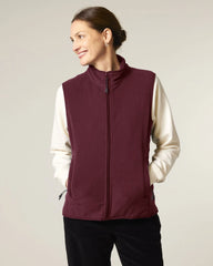 Gilet in pile riciclato Stanley/Stella Quester da personalizzare - Bordeaux