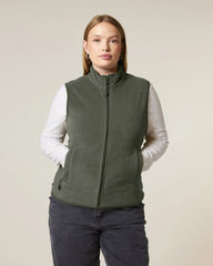 Gilet in pile riciclato Stanley/Stella Quester da personalizzare - Kaki