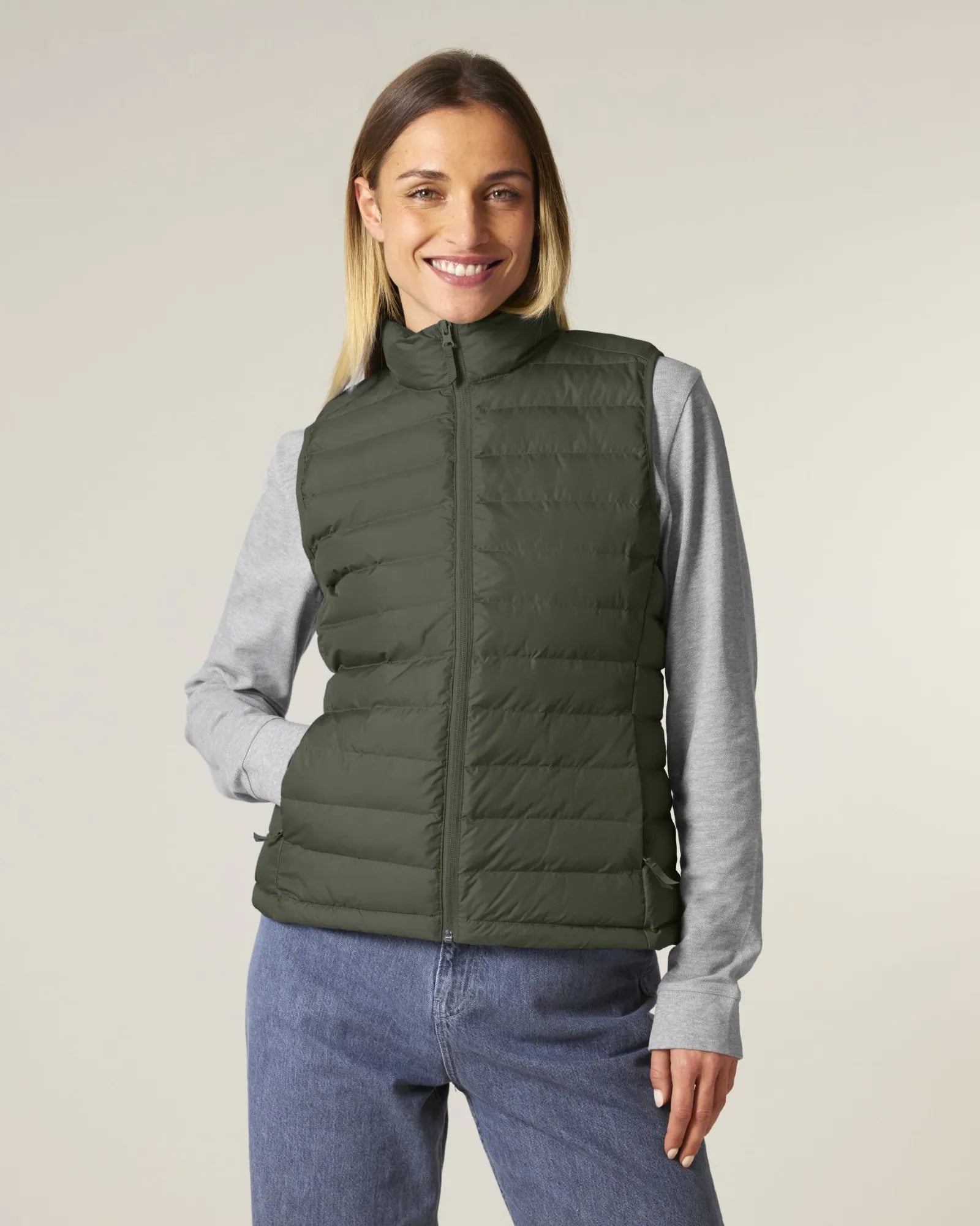 Gilet donna riciclato Stanley/Stella da personalizzare - Kaki
