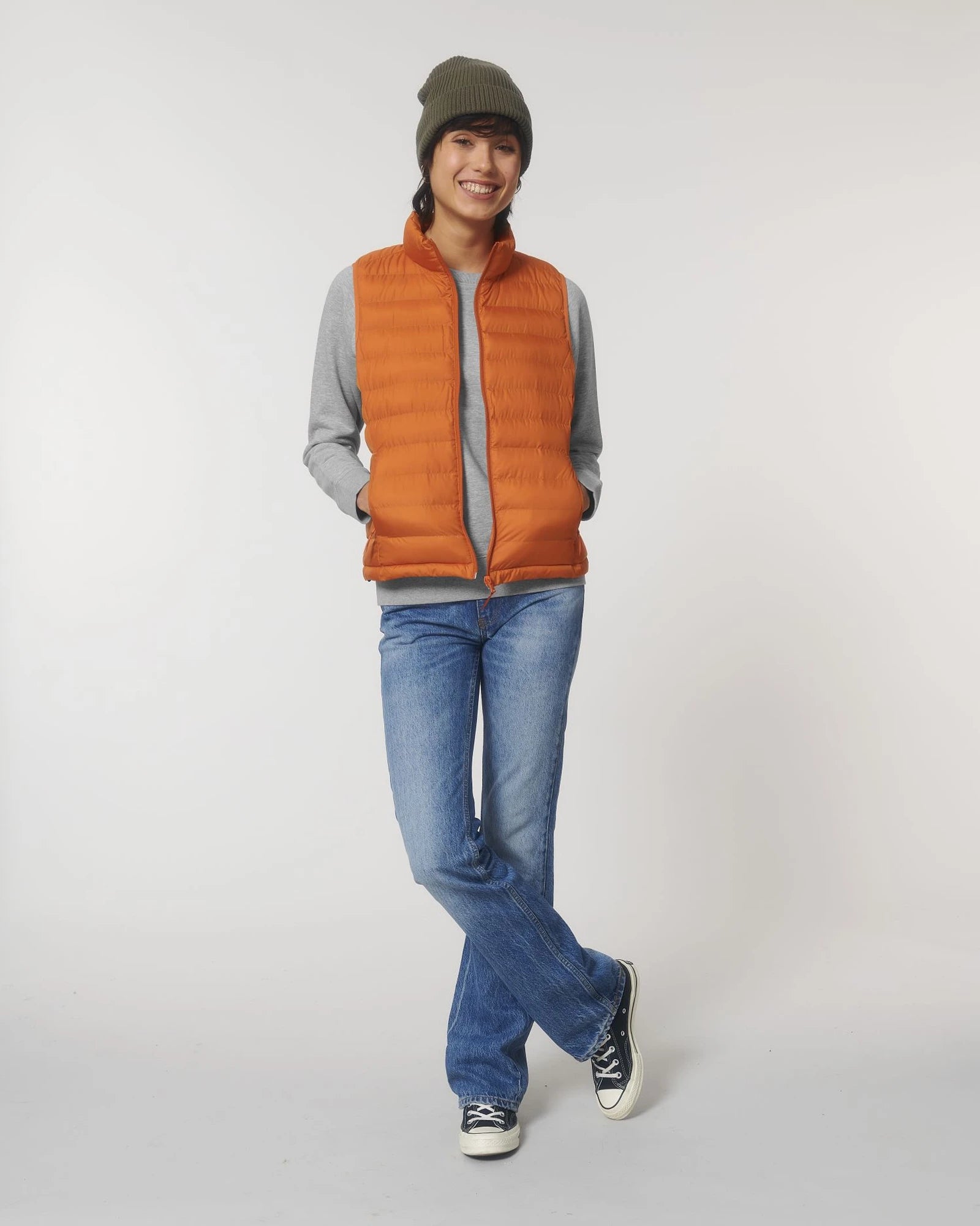 Gilet donna riciclato Stanley/Stella da personalizzare - Arancione Fiamma