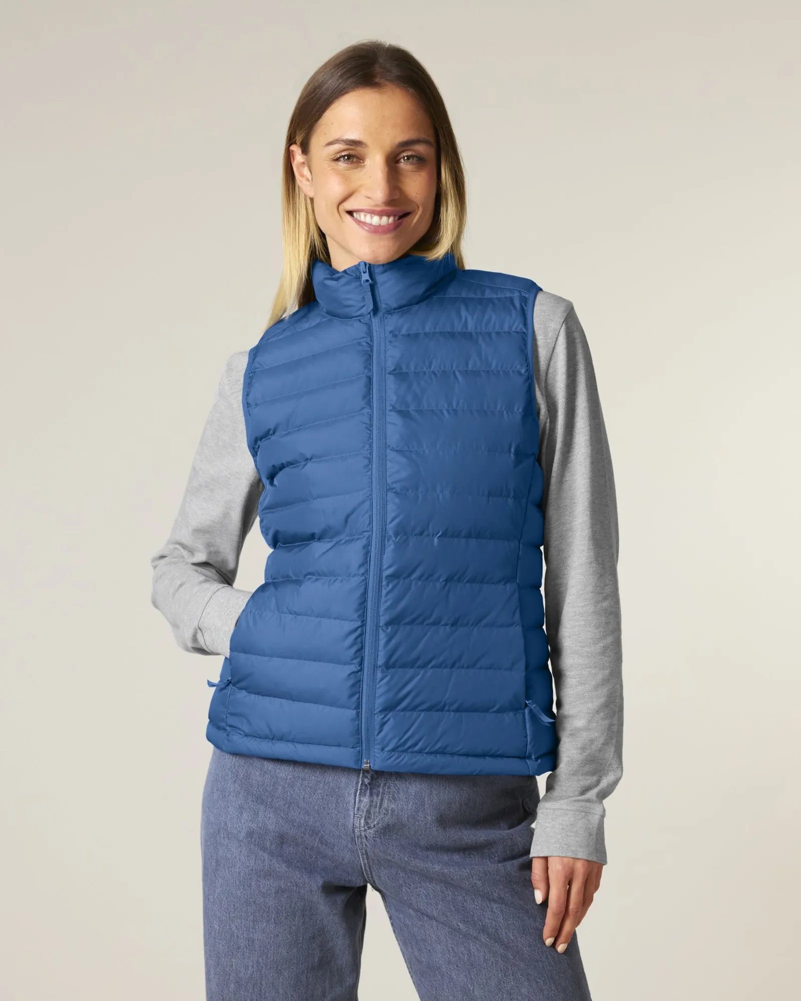 Gilet donna riciclato Stanley/Stella da personalizzare - Blu Mindful