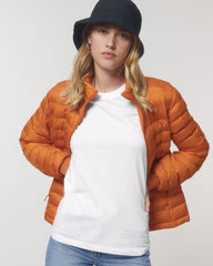 Giacca trapuntata riciclata Stanley/Stella Voyager da personalizzare - Arancione Fiamma