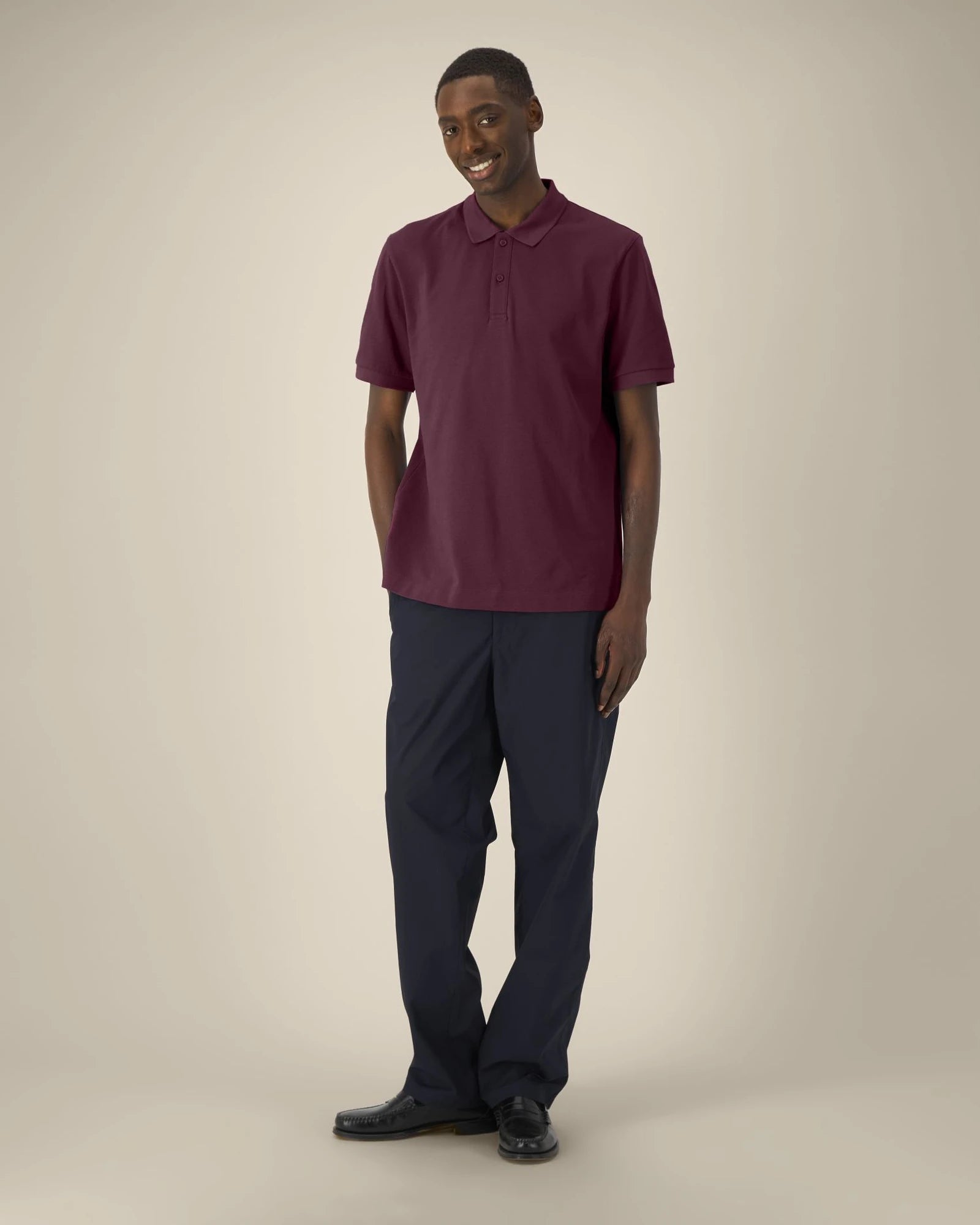 Polo maniche lunghe Stanley/Stella da personalizzare - Prugna Intenso