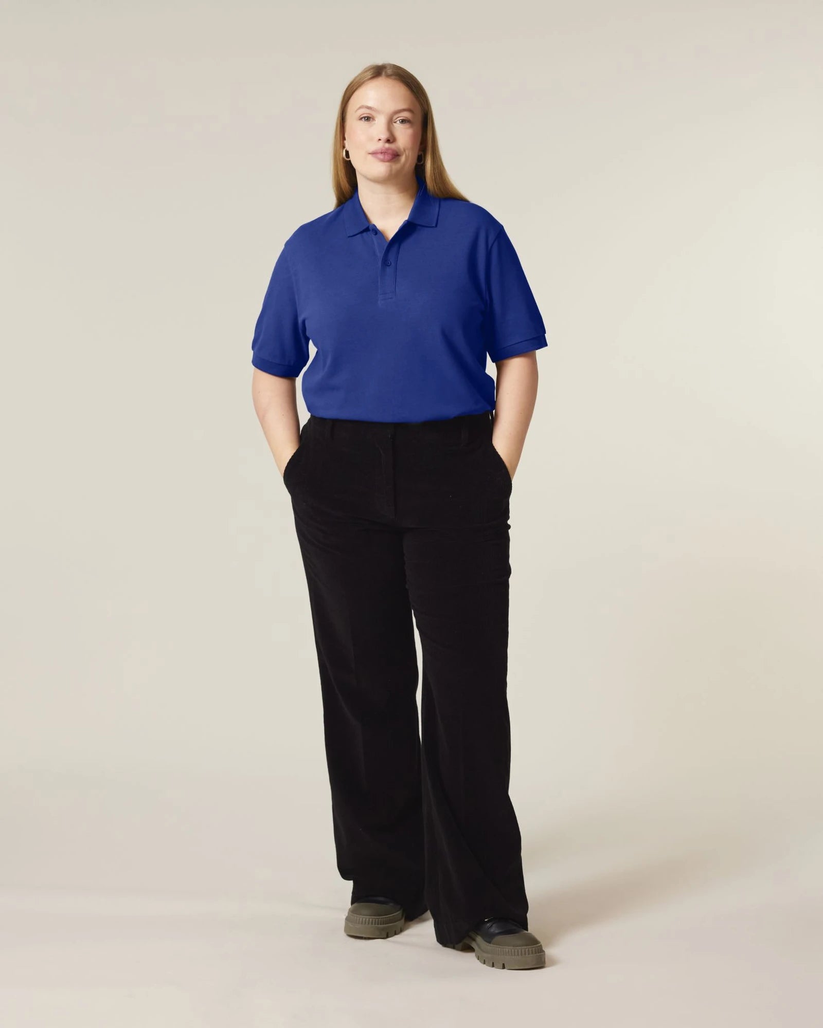 Polo maniche lunghe Stanley/Stella da personalizzare - blu worker