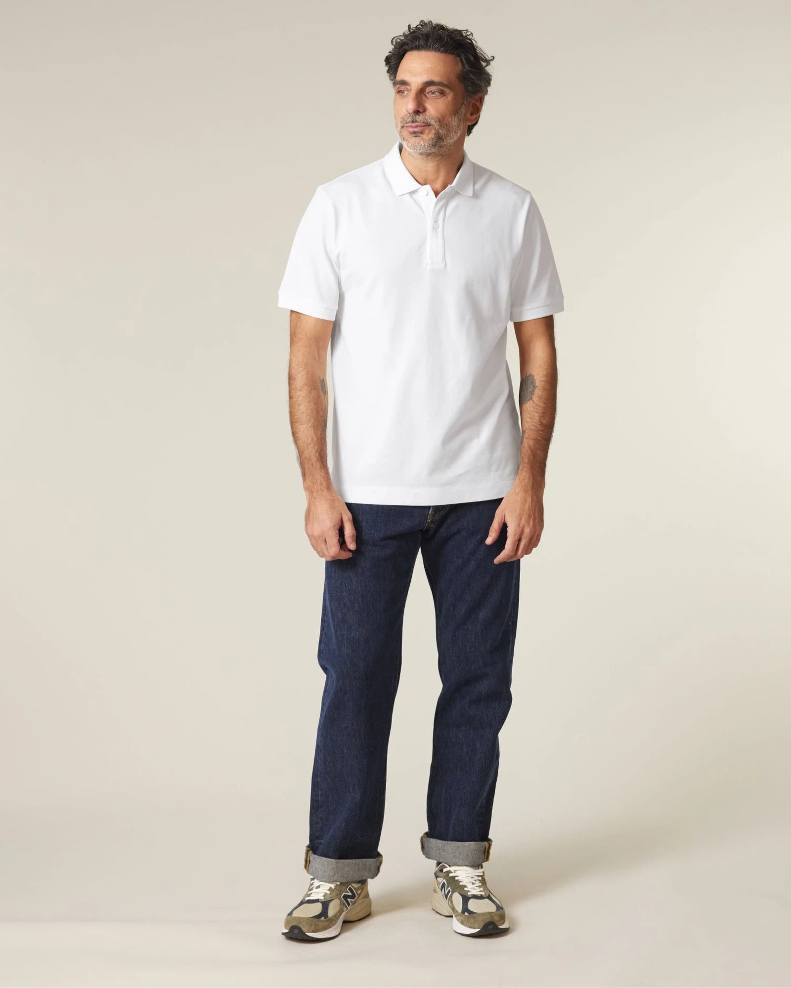 Polo maniche lunghe Stanley/Stella da personalizzare - Bianco