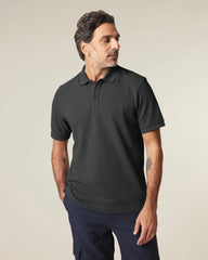 Polo maniche lunghe Stanley/Stella da personalizzare - Grigio melange scuro