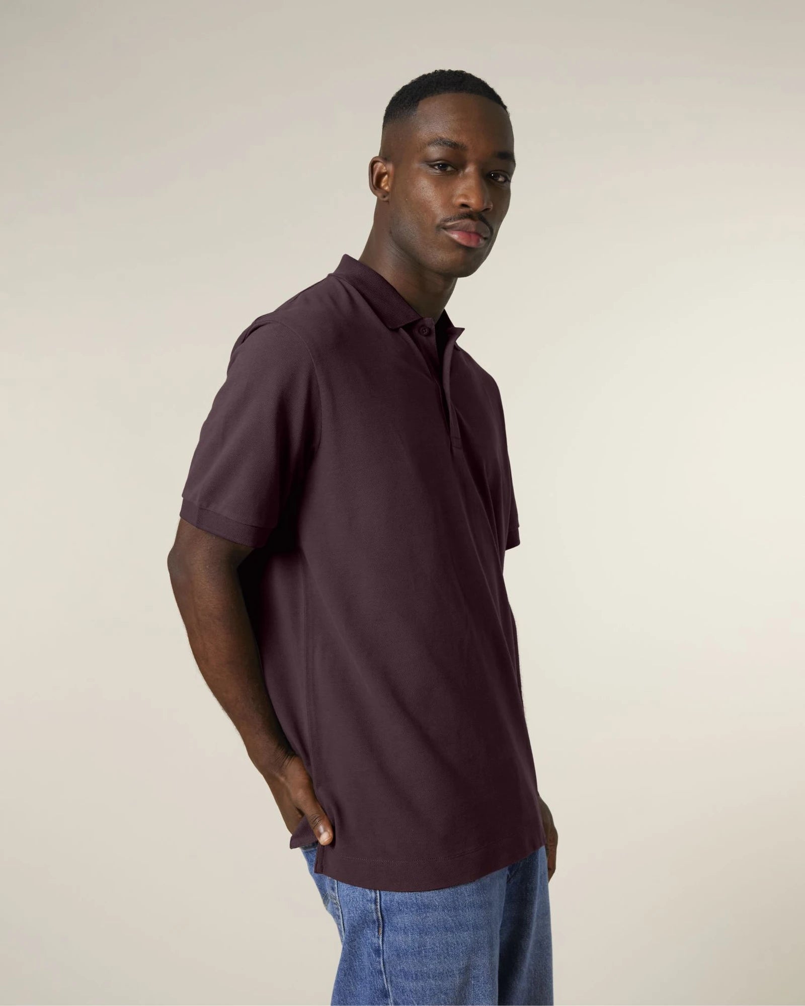Polo maniche lunghe Stanley/Stella da personalizzare - Marrone Rossastro