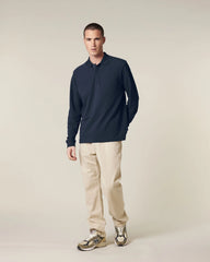Polo maniche lunghe Stanley/Stella da personalizzare - Blu Navy