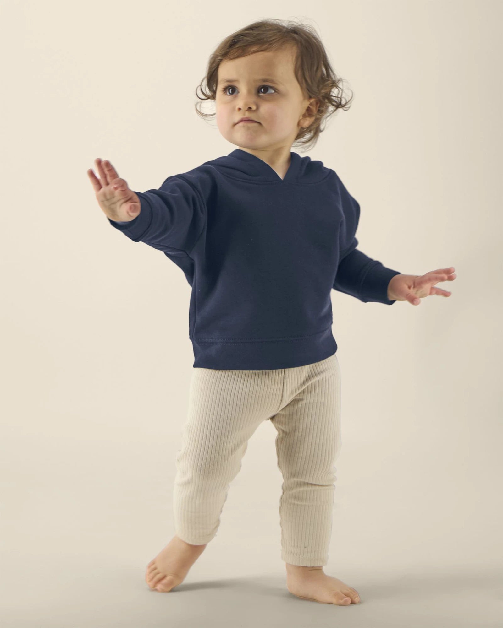 Felpa con cappuccio bio Stanley/Stella Baby Cruiser da personalizzare - Blu Navy