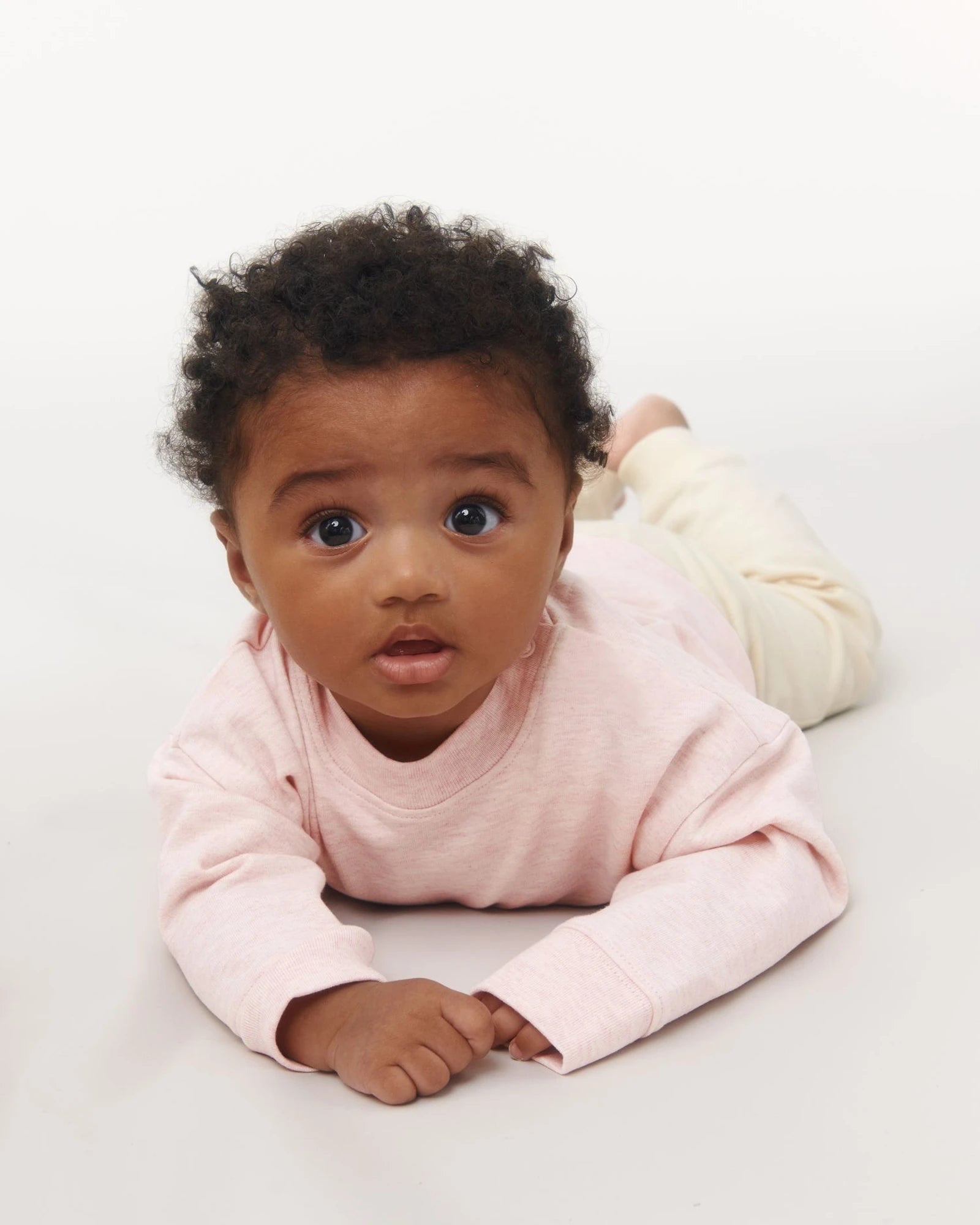 Felpa bio Stanley/Stella Baby Changer da personalizzare - rosa melange crema