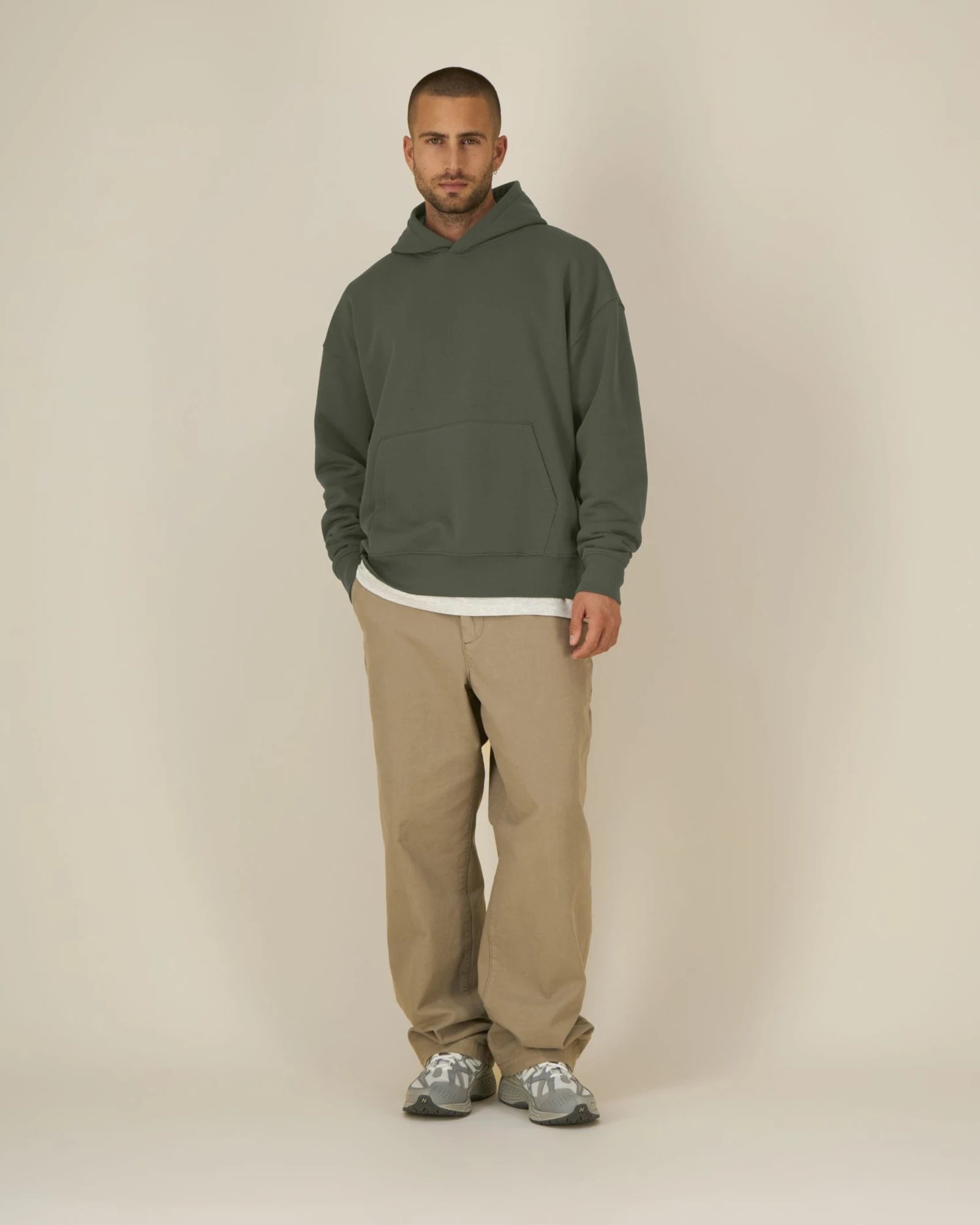 Felpa cotone bio Stanley/Stella Archer da personalizzare - Kaki