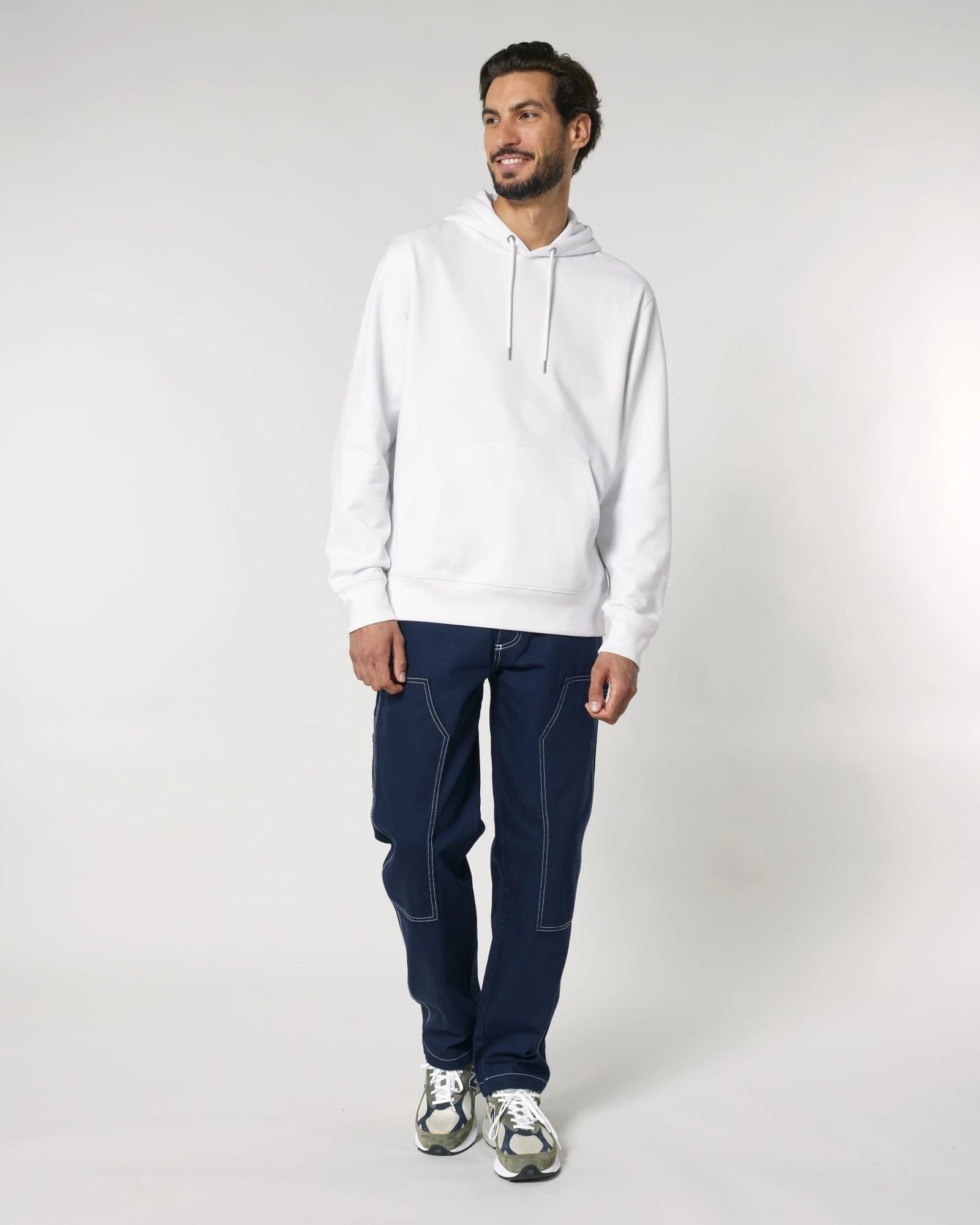 Felpa cotone bio Stanley/Stella Cruiser 2.0 da personalizzare - Bianco