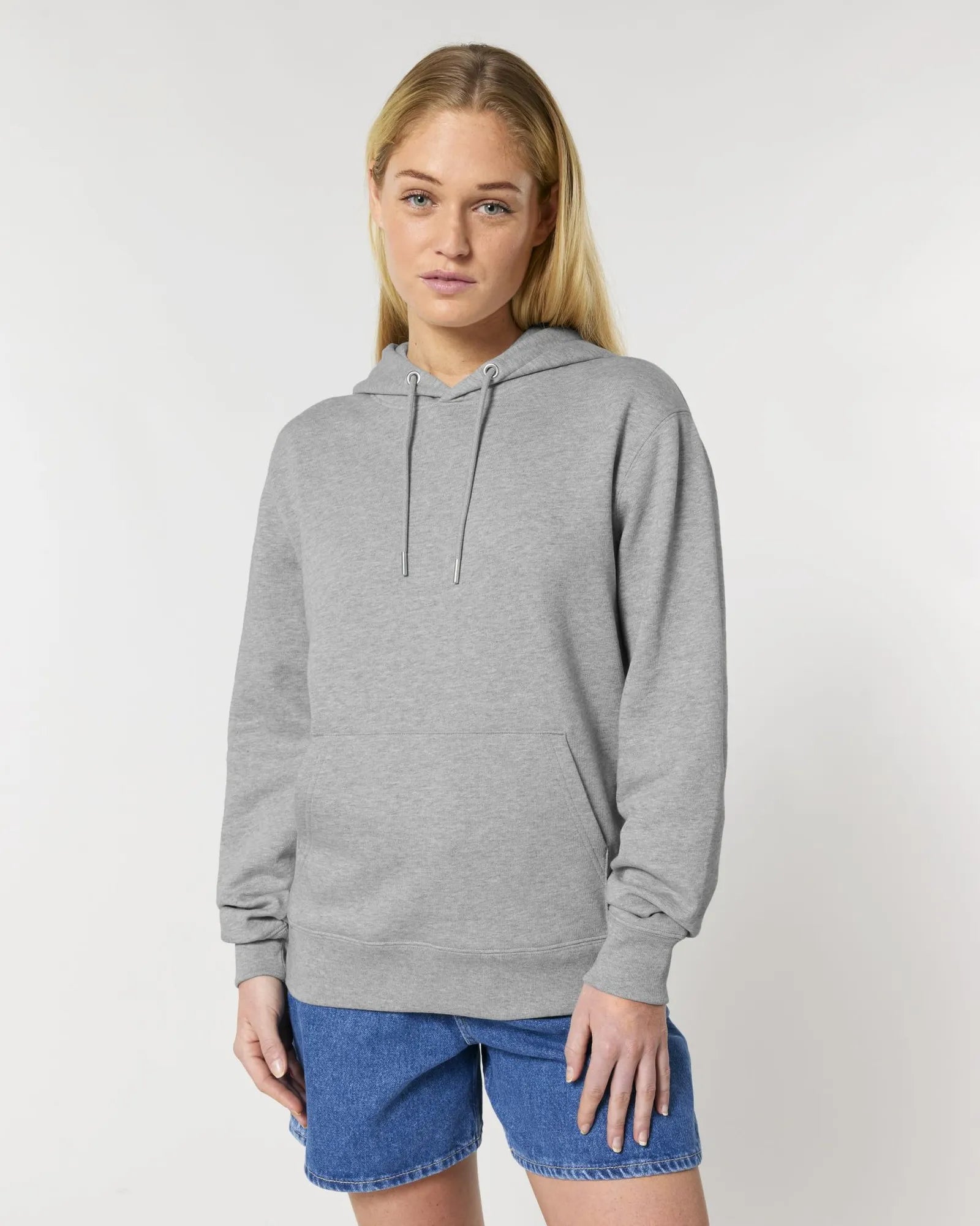 Felpa cotone bio Stanley/Stella Cruiser 2.0 da personalizzare - Grigio melange