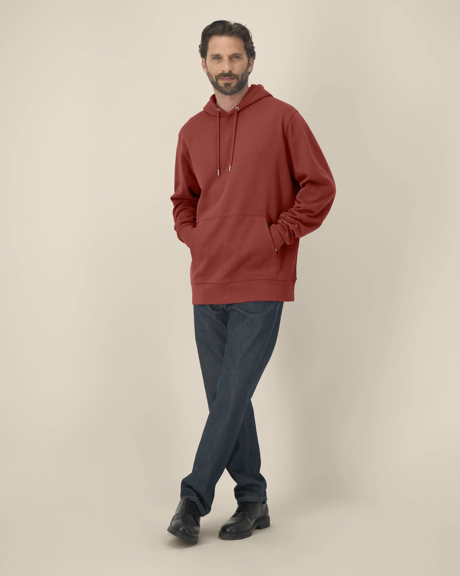 Felpa cotone bio Stanley/Stella Cruiser 2.0 da personalizzare - Rosso terra