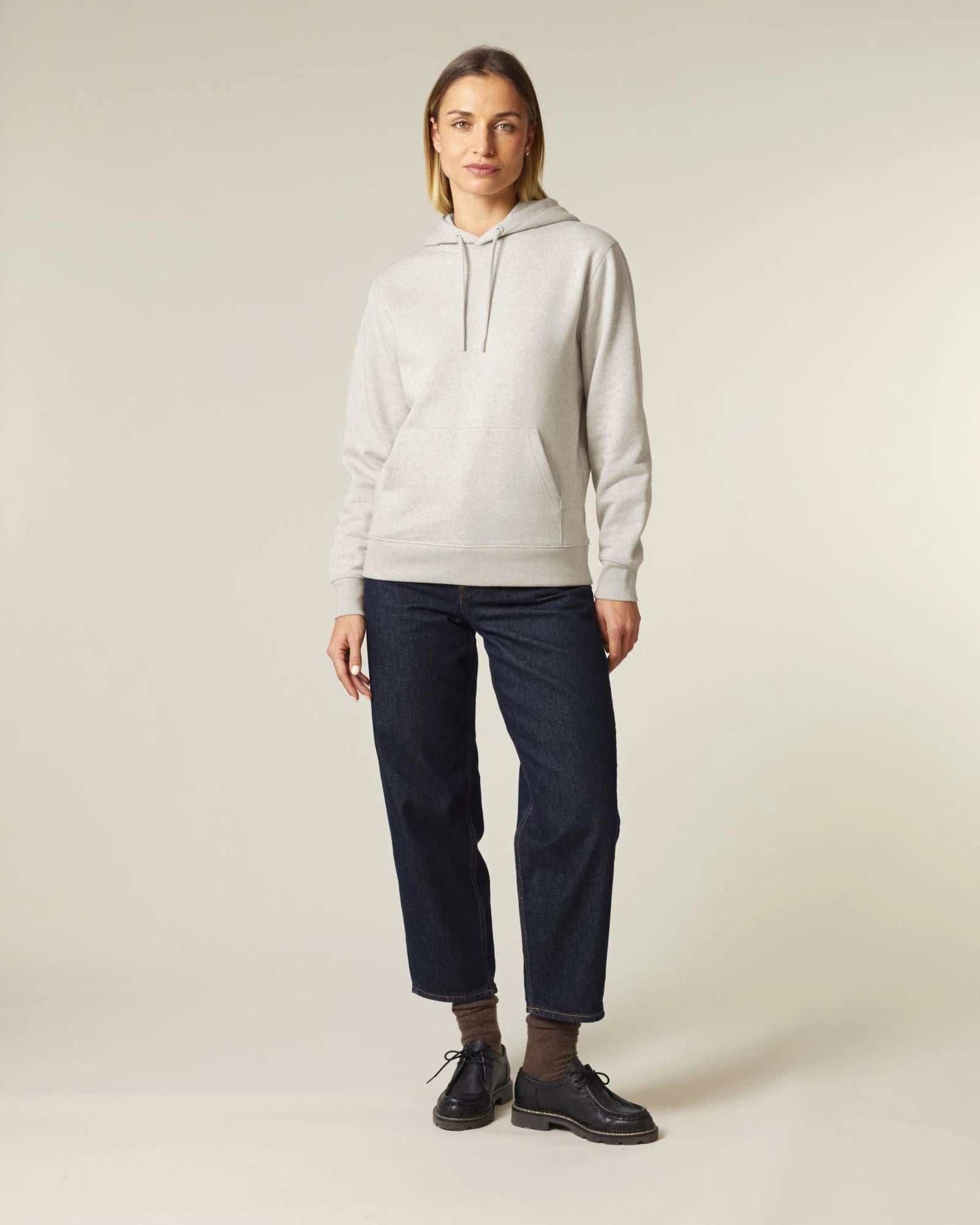 Felpa cotone bio Stanley/Stella Cruiser 2.0 da personalizzare - Grigio melange nebbia