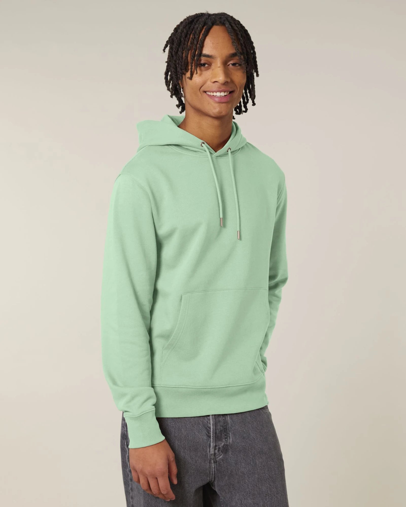 Felpa cotone bio Stanley/Stella Cruiser 2.0 da personalizzare - Verde giada brumoso
