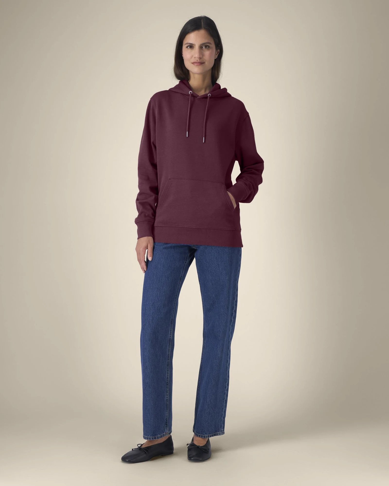 Felpa cotone bio Stanley/Stella Cruiser 2.0 da personalizzare - Prugna Intenso