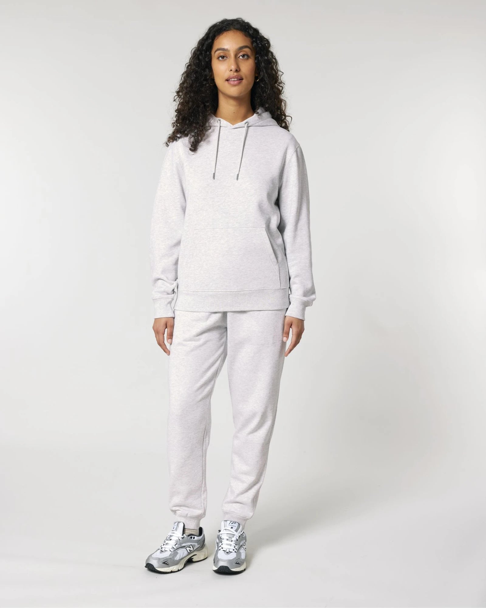 Felpa cotone bio Stanley/Stella Cruiser 2.0 da personalizzare - grigio melange freddo