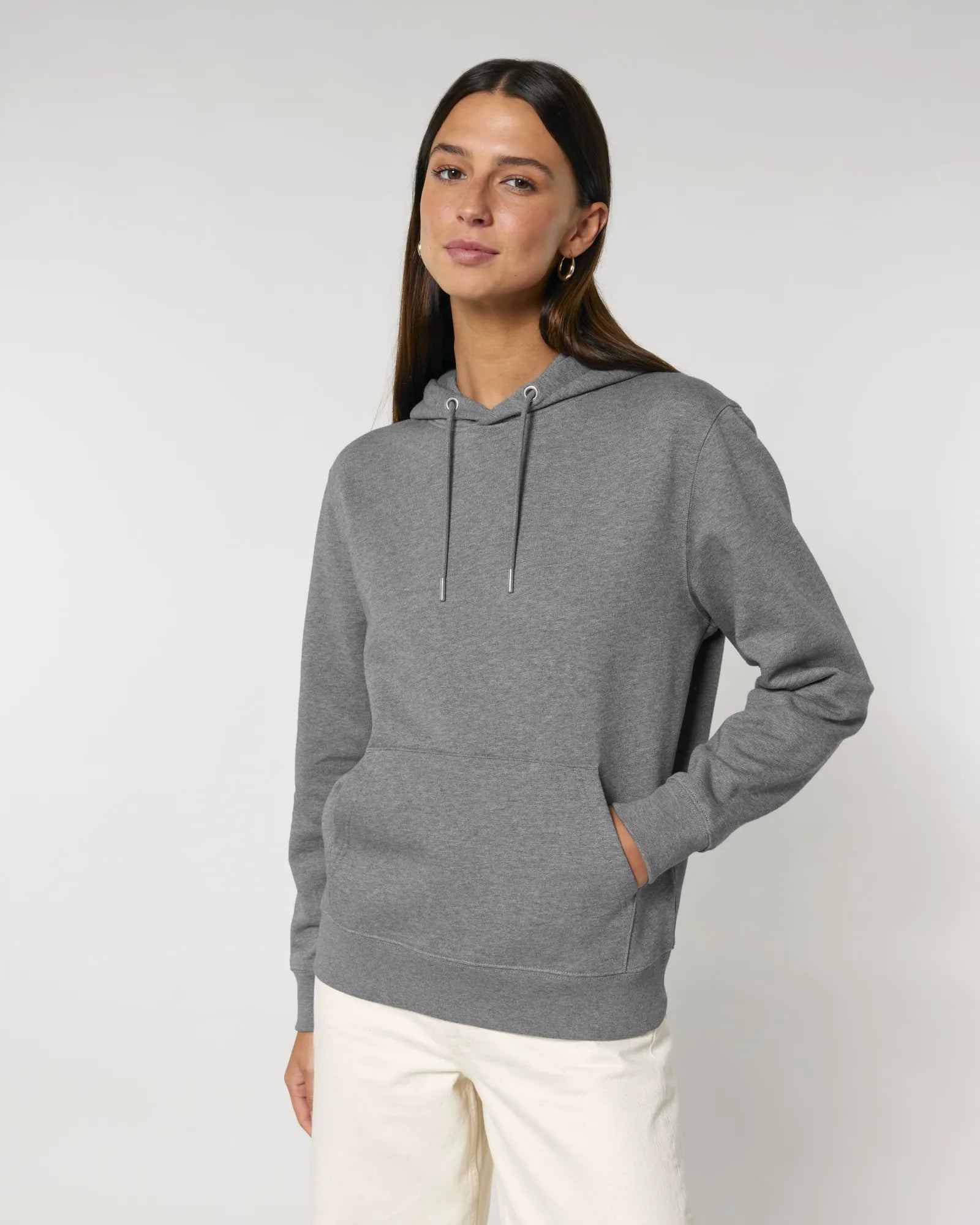 Felpa cotone bio Stanley/Stella Cruiser 2.0 da personalizzare - Grigio melange medio