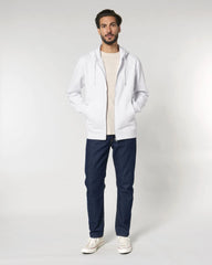 Felpa con zip Stanley/Stella Cultivator 2.0 da personalizzare - Bianco