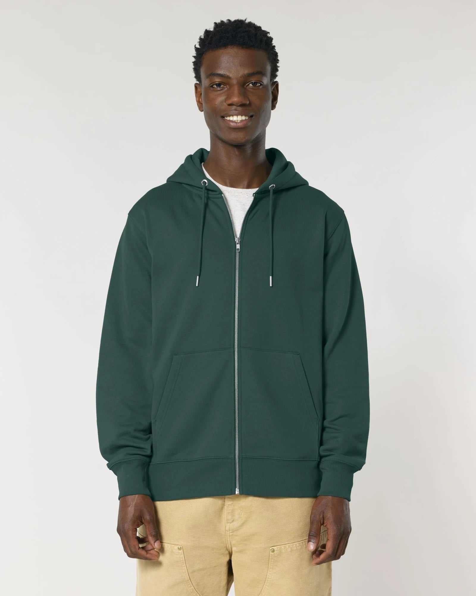 Felpa con zip Stanley/Stella Cultivator 2.0 da personalizzare - Verde lucido
