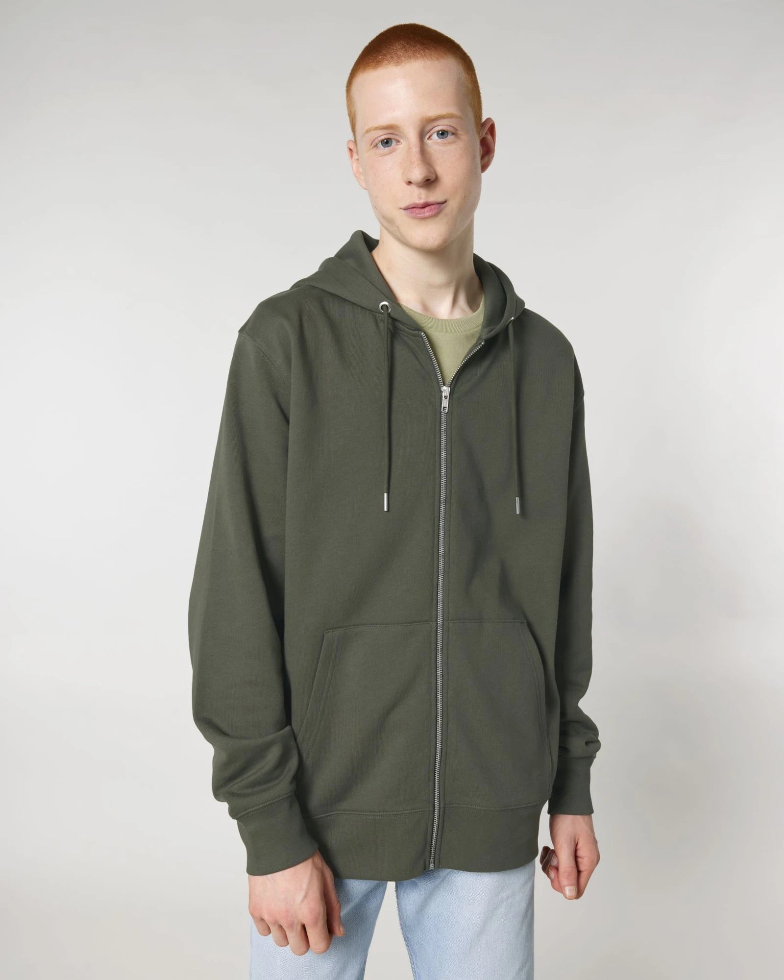 Felpa con zip Stanley/Stella Cultivator 2.0 da personalizzare - Kaki