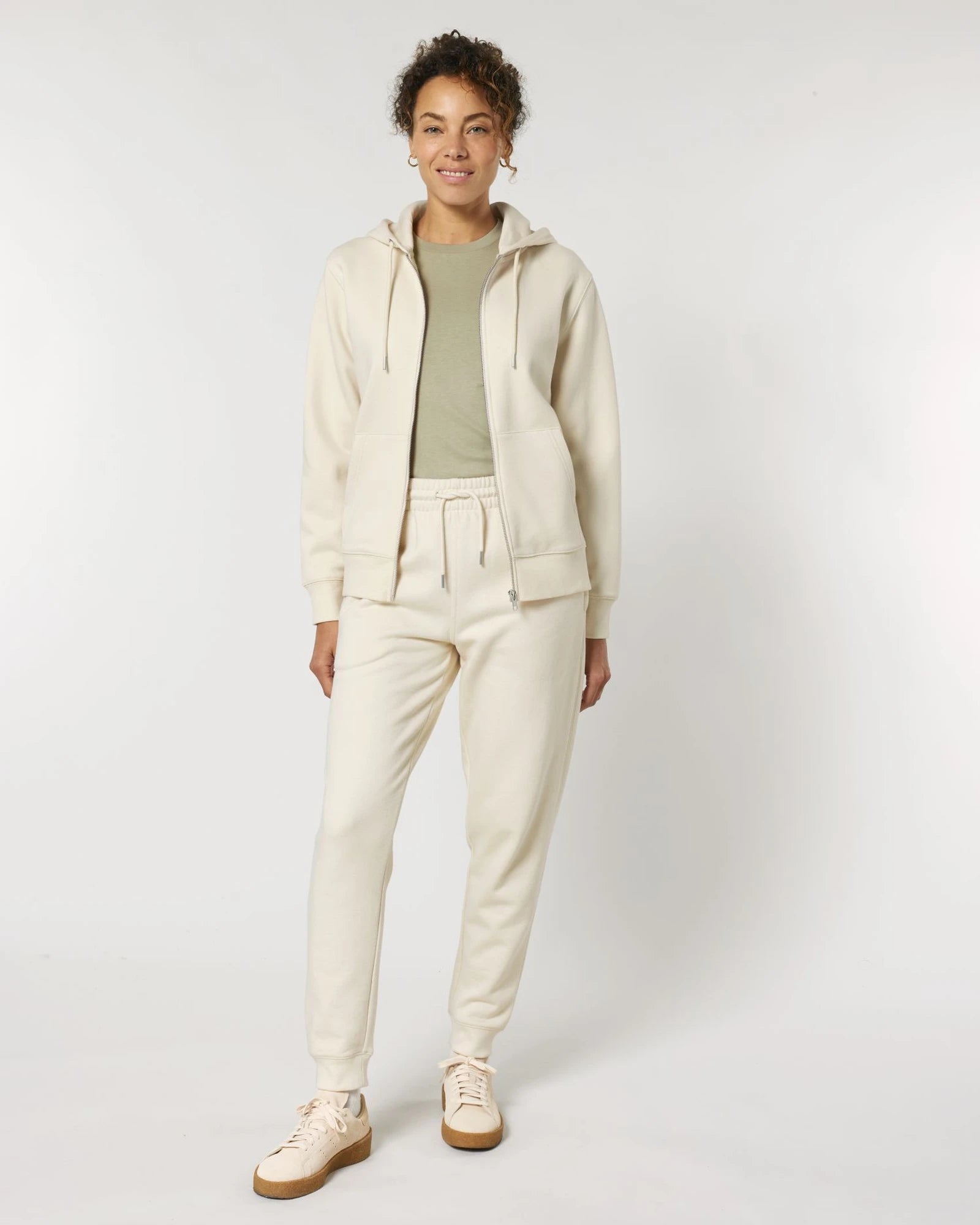 Felpa con zip Stanley/Stella Cultivator 2.0 da personalizzare - grezzo naturale