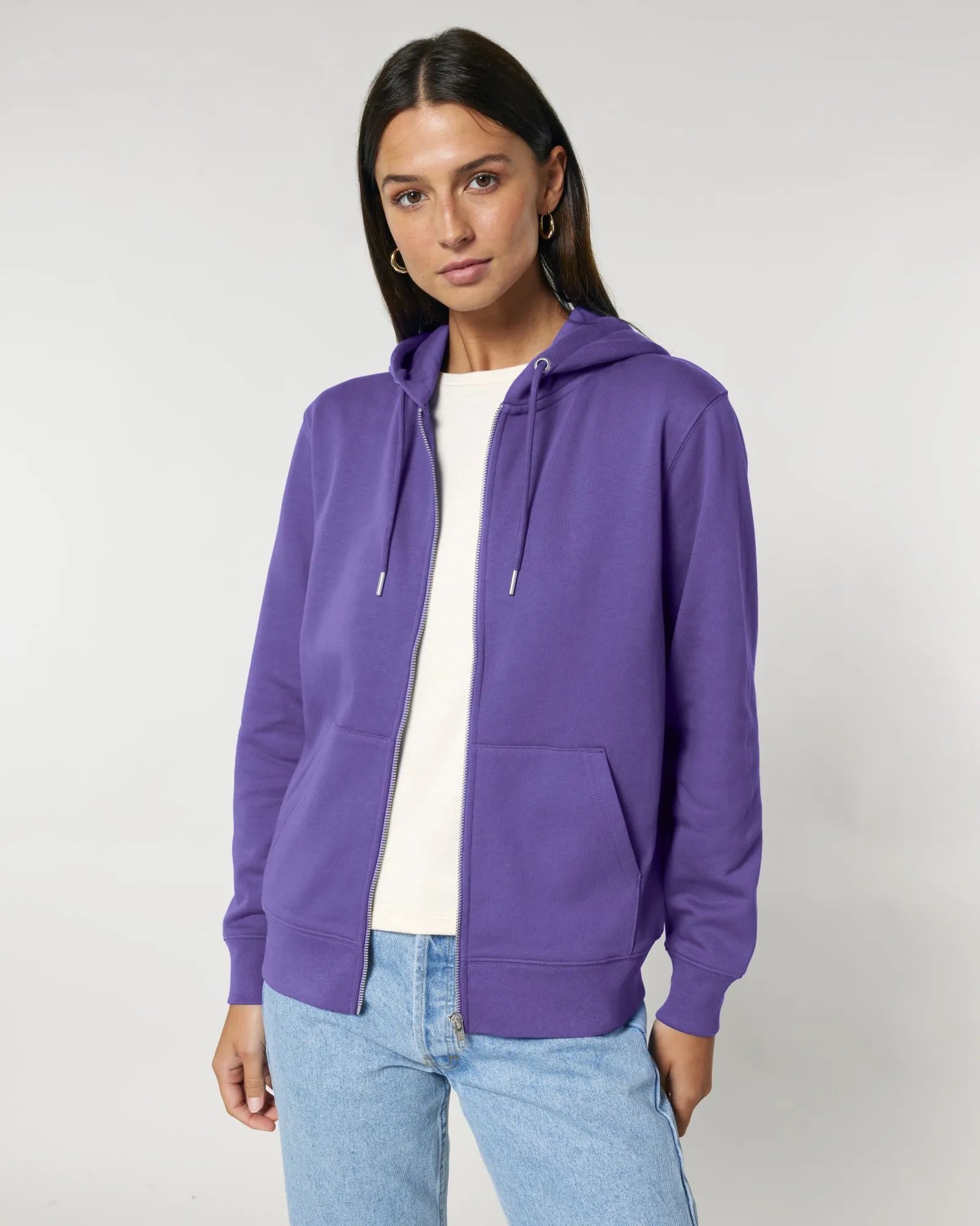 Felpa con zip Stanley/Stella Cultivator 2.0 da personalizzare - Purple Love