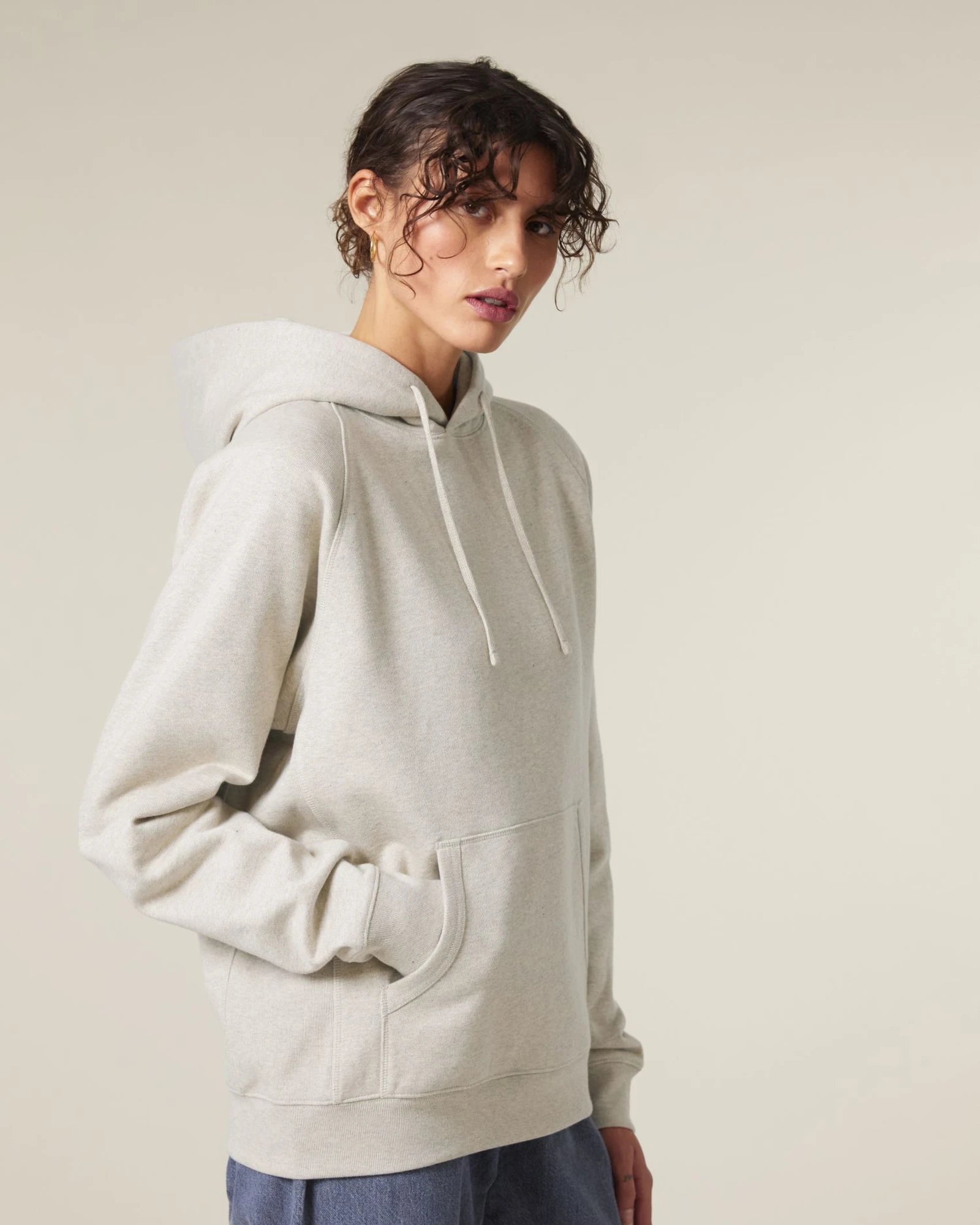 Felpa cotone bio Stanley/Stella Striker da personalizzare - Grigio melange nebbia