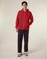 Felpa con zip Stanley/Stella Mixer da personalizzare - Rosso