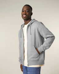 Felpa con zip Stanley/Stella Mixer da personalizzare - Grigio melange