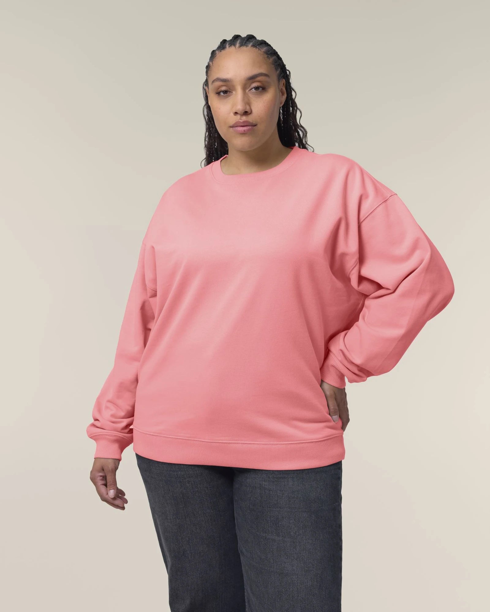 Felpa cotone bio Stanley/Stella Radder 2.0 da personalizzare - Rosa Vivace