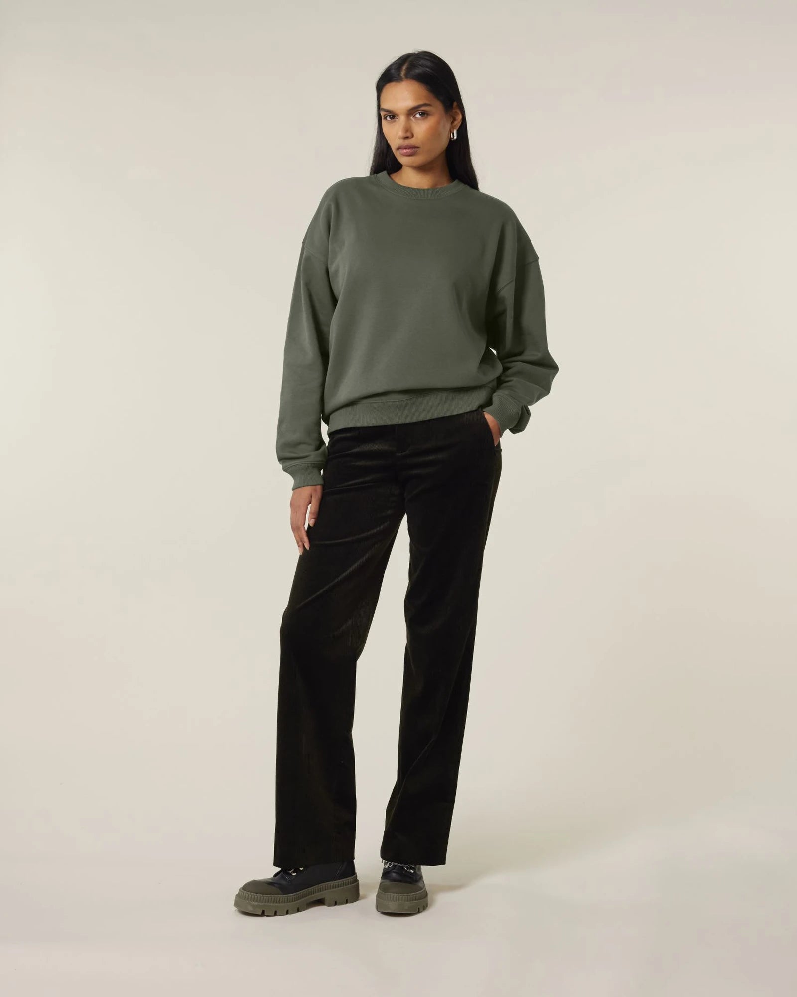 Felpa cotone bio Stanley/Stella Radder 2.0 da personalizzare - Kaki