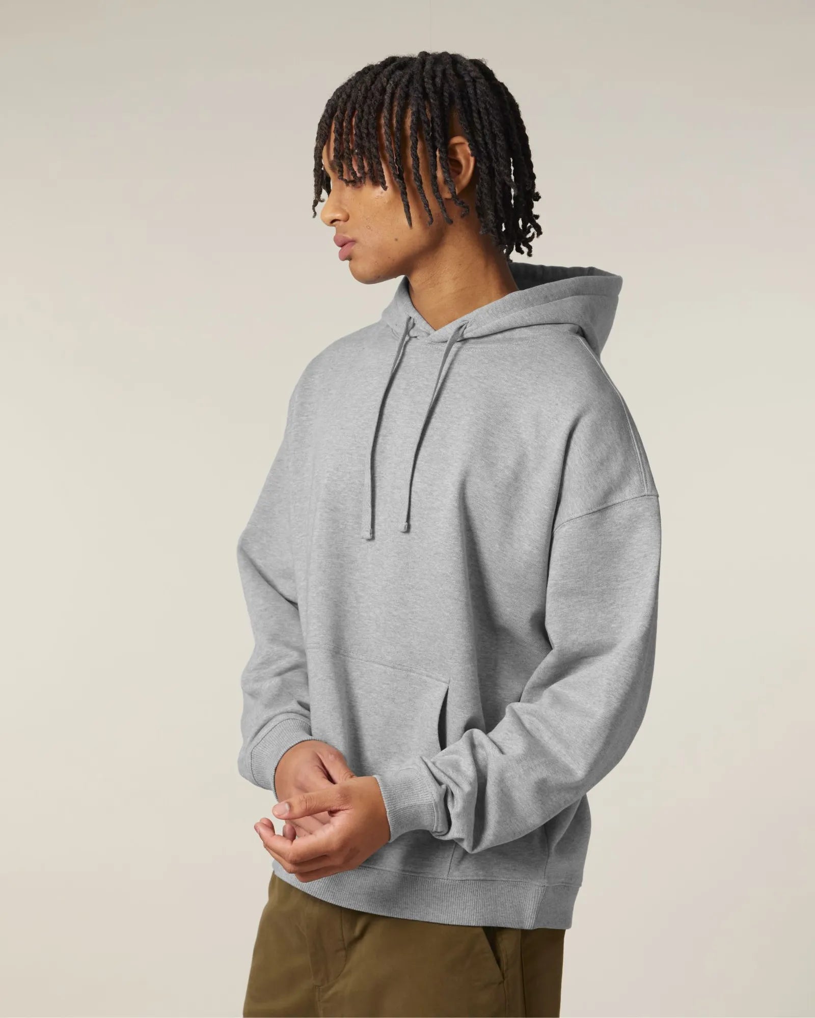 Felpa cotone bio Stanley/Stella Slammer da personalizzare - Grigio melange