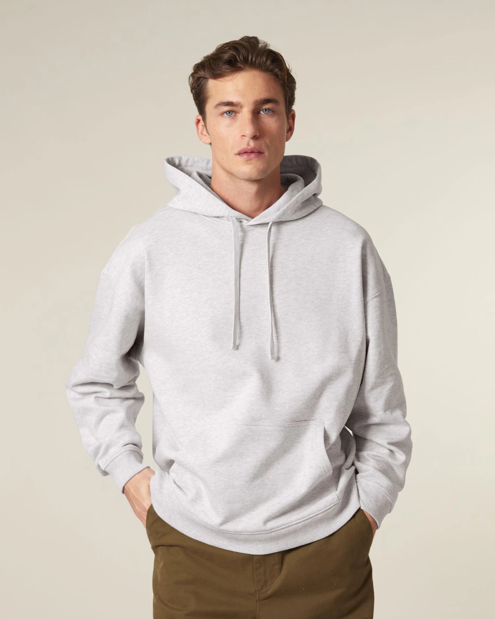 Felpa cotone bio Stanley/Stella Slammer da personalizzare - grigio melange freddo
