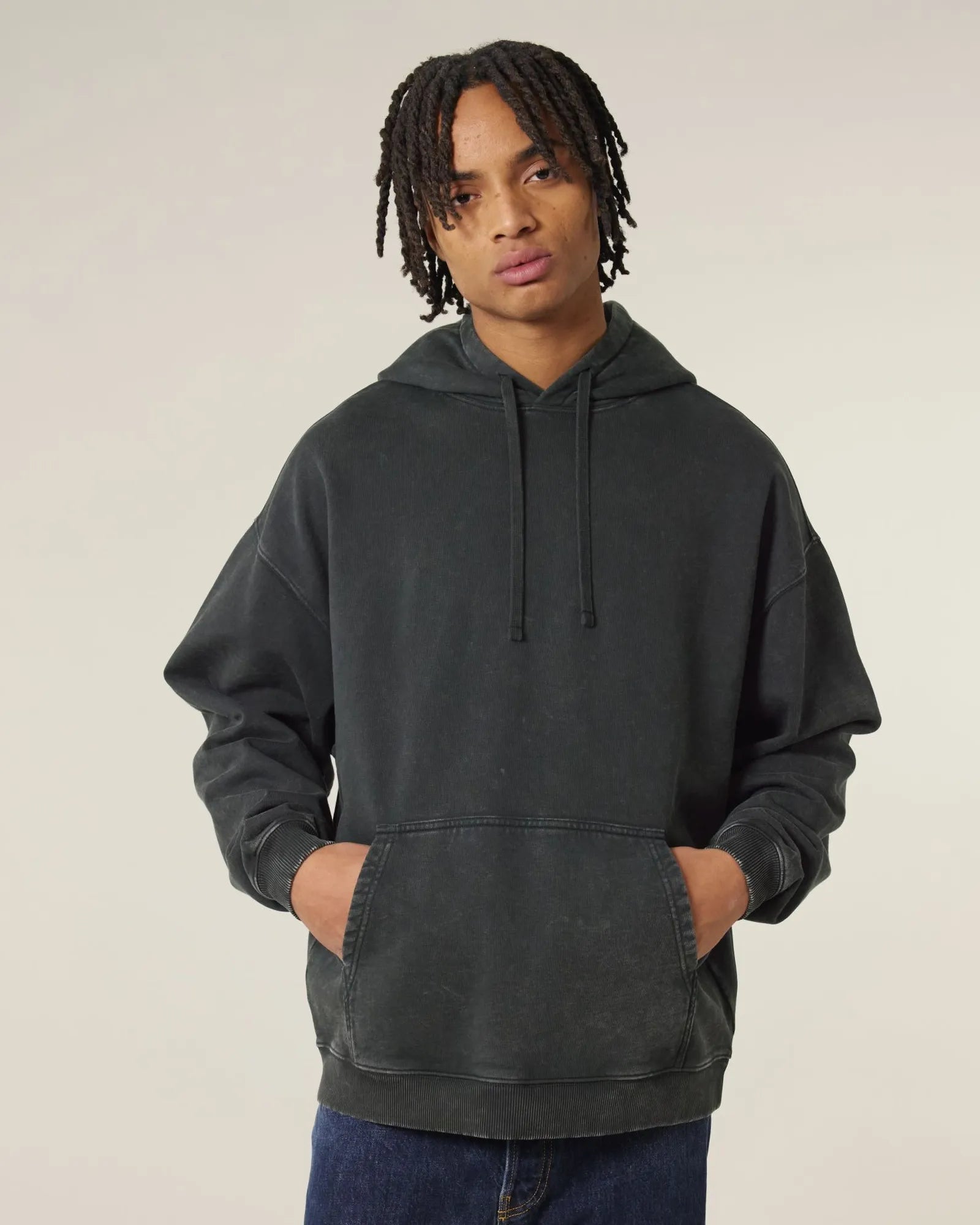 Felpa cotone bio Stanley/Stella Slammer 2.0 da personalizzare - G. Dyed Black Rock