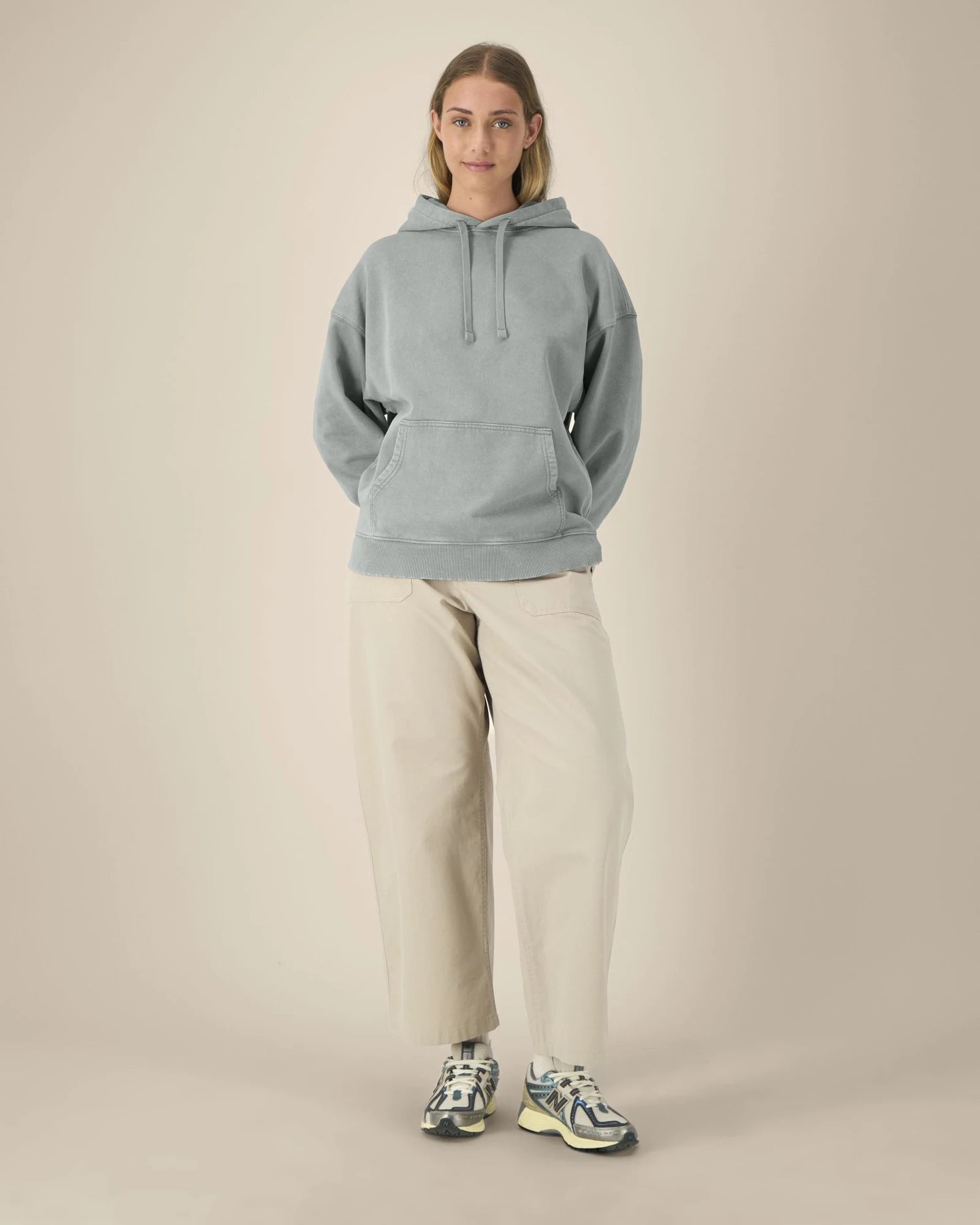 Felpa cotone bio Stanley/Stella Slammer 2.0 da personalizzare - Tinto in capo grigio nebbia