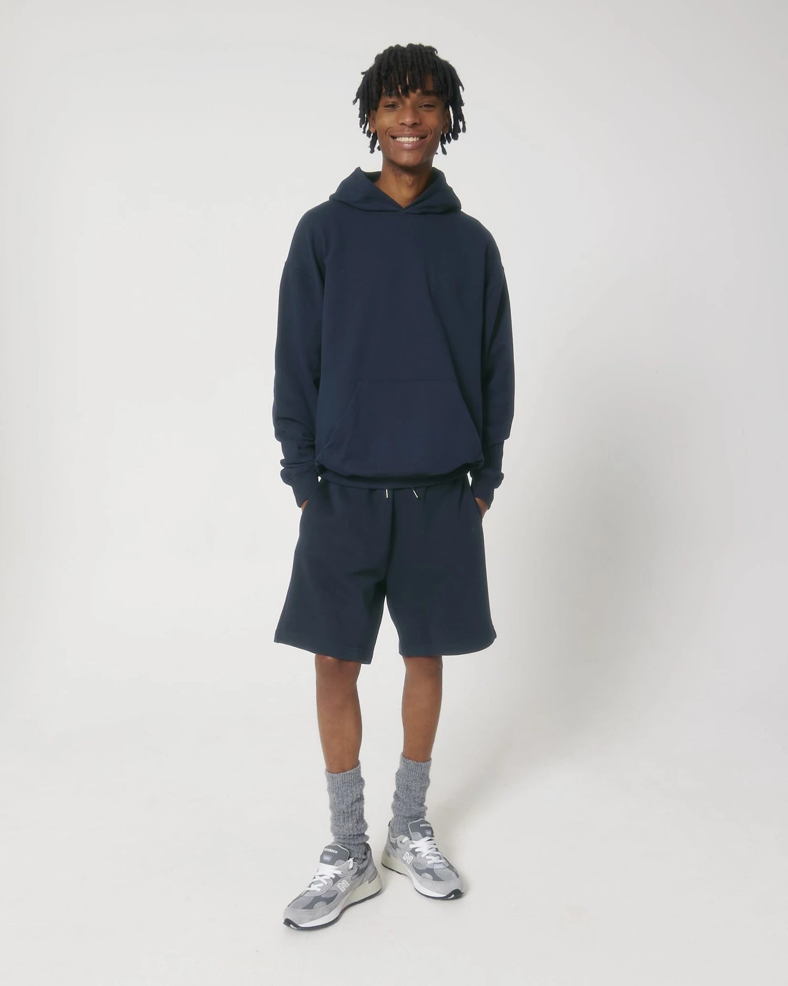 Felpa cotone bio Stanley/Stella Cooper Dry da personalizzare - Blu Navy