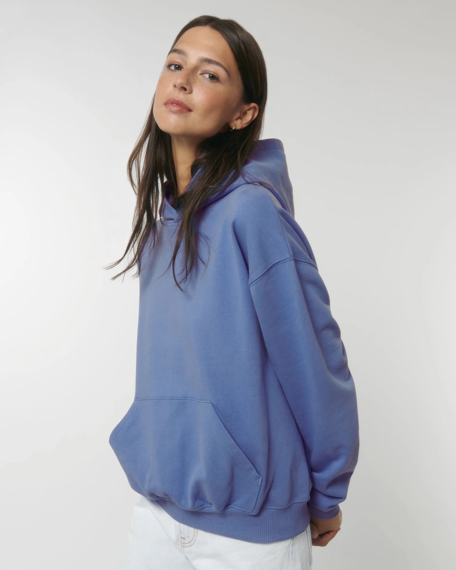Felpa cotone bio Stanley/Stella Cooper Dry da personalizzare - Blu Brillante
