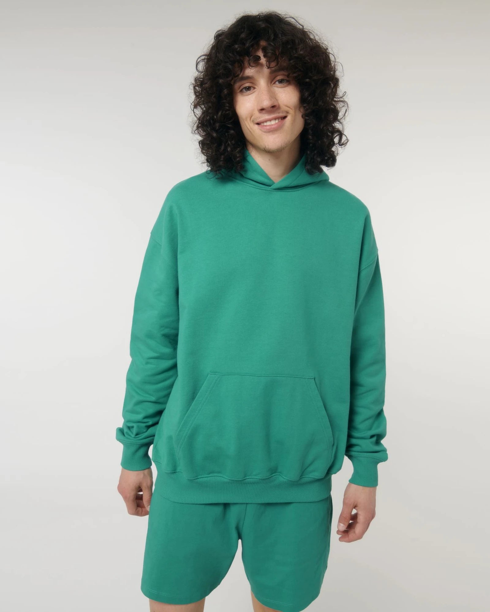 Felpa cotone bio Stanley/Stella Cooper Dry da personalizzare - Verde Deciso